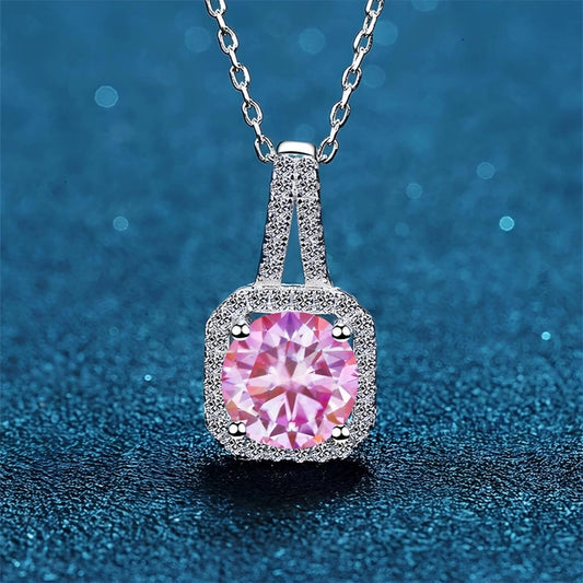 1.0ct 2.0ct FL-IF Round Brilliant Cut GRA Certificate Pendant Necklace