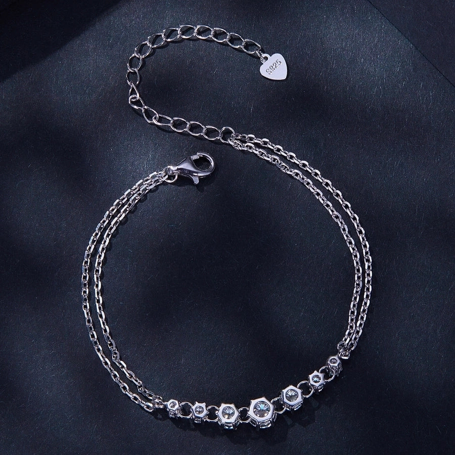 0.5ct Sterling Silver Twisted Rope Chain Bracelets Classic Style