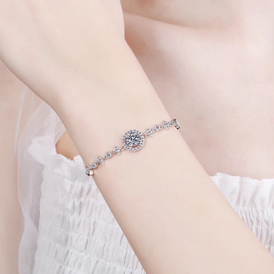 925 Sterling Silver Bracelets Simple Style Shiny