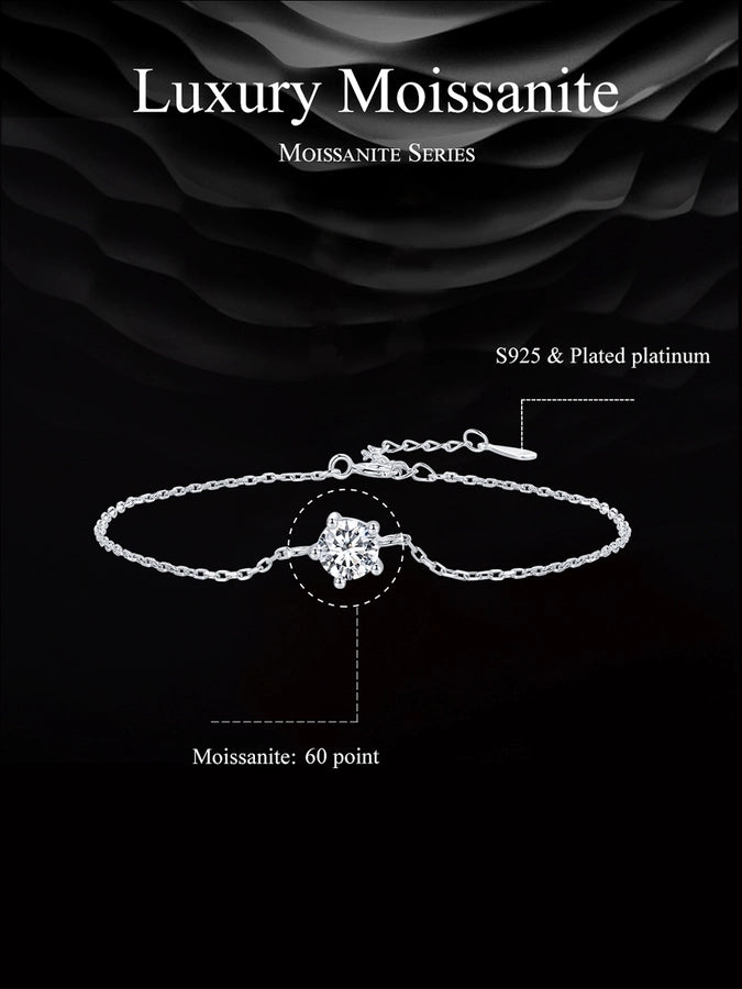 925 Sterling Silver cable chain Bracelets Elegant Lady