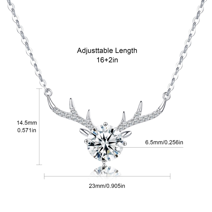 925 Sterling Silver Long-Lasting Plated Moissanite Inlay Pentagram Round Star Pendant Necklace