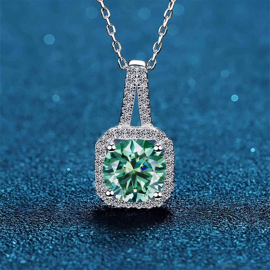 1.0ct 2.0ct FL-IF Round Brilliant Cut GRA Certificate Pendant Necklace