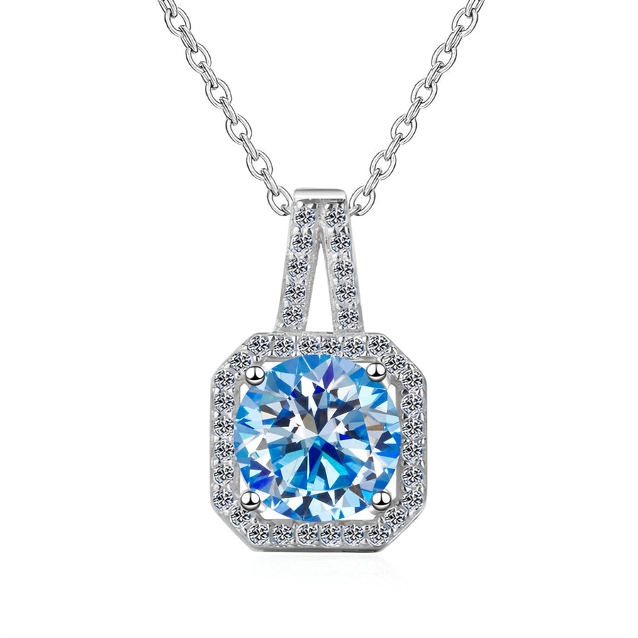 1.0ct 2.0ct FL-IF Round Brilliant Cut GRA Certificate Pendant Necklace