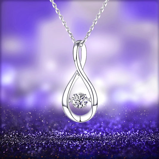 925 Sterling Silver Moissanite cable chain GRA Inlay Infinity Pendant Necklace