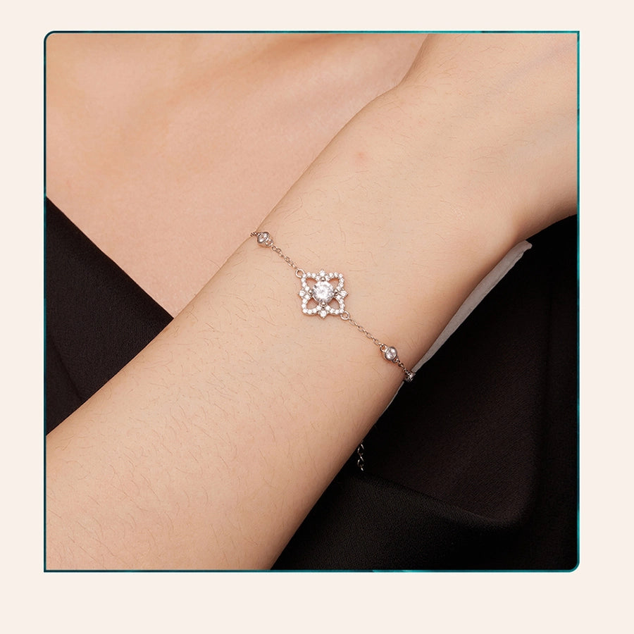 925 Sterling Silver cable chain Bracelets Simple Style