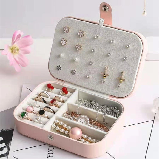 fashion solid color composite material layered jewelry boxes 1 piece