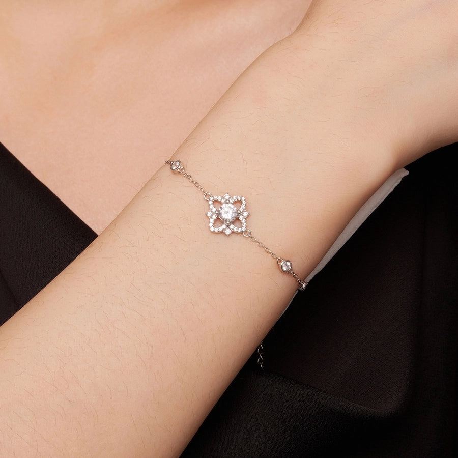 925 Sterling Silver cable chain Bracelets Simple Style