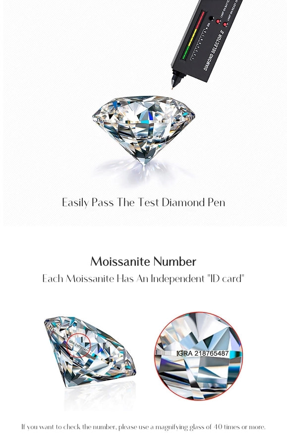 1 Pair 0.6 Karat Round Brilliant Heart Shape Rhodium Plated 925 Sterling Silver Moissanite VVS1-VVS2 GRA Certificate Heart Shape Ear Studs Colorless(DEF)