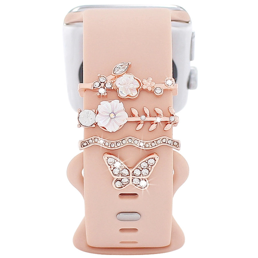 simple style flower butterfly metal   watch strap