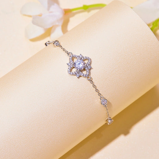 925 Sterling Silver cable chain Bracelets Simple Style